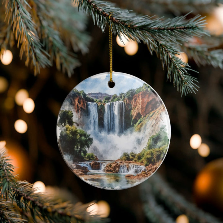 Ouzoud Waterfalls Morocco Ornament: Unique Ouzoud Waterfalls Souvenir, Ouzoud Waterfalls Morocco Xmas Decor, and Authentic Ouzoud Waterfalls Gift