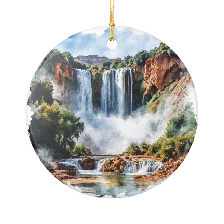 Ouzoud Waterfalls Morocco Ornament: Unique Ouzoud Waterfalls Souvenir, Ouzoud Waterfalls Morocco Xmas Decor, and Authentic Ouzoud Waterfalls Gift