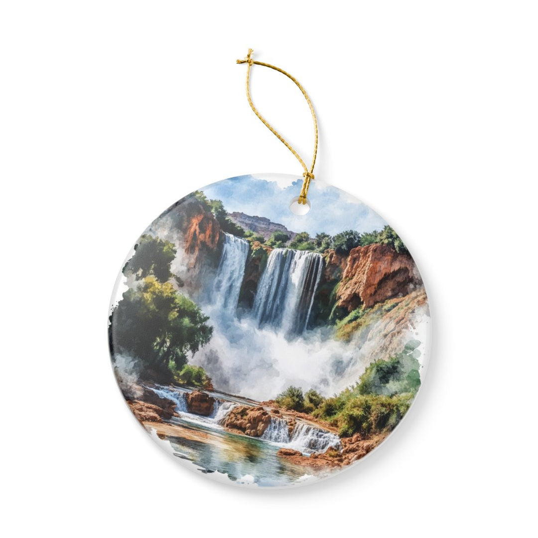 Ouzoud Waterfalls Morocco Ornament: Unique Ouzoud Waterfalls Souvenir, Ouzoud Waterfalls Morocco Xmas Decor, and Authentic Ouzoud Waterfalls Gift