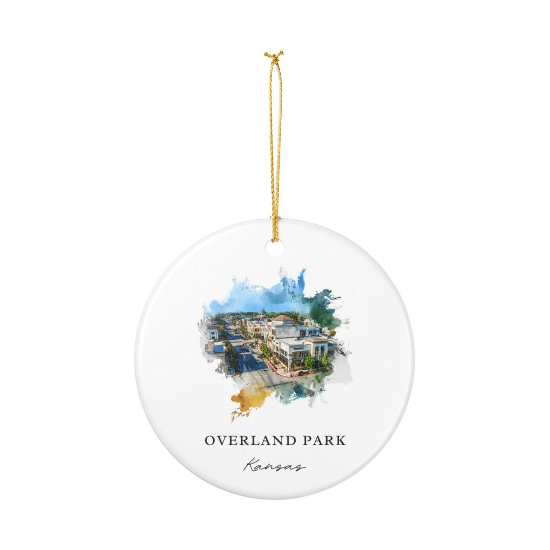 Overland Park Kansas Ornament: Unique Overland Park Souvenir, Overland Park Kansas Xmas Decor, and Authentic Overland Park Gift