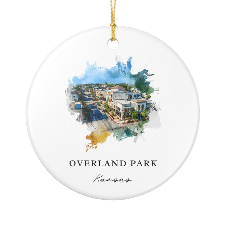 Overland Park Kansas Ornament: Unique Overland Park Souvenir, Overland Park Kansas Xmas Decor, and Authentic Overland Park Gift