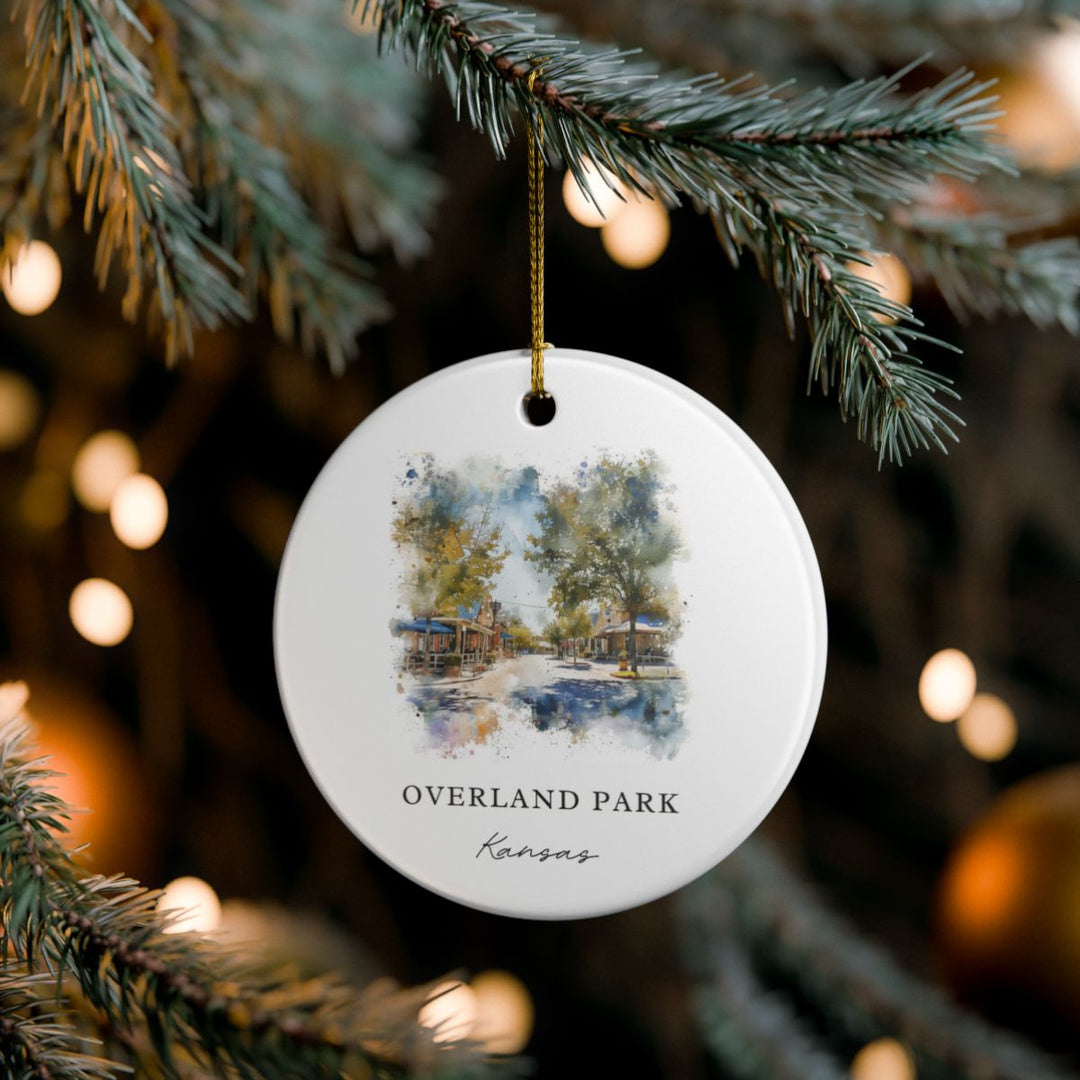 Overland Park Kansas Ornament: Unique Overland Park Souvenir, Overland Park Kansas Xmas Decor, and Authentic Overland Park Gift