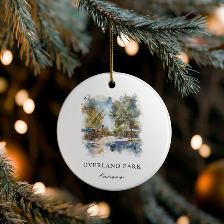 Overland Park Kansas Ornament: Unique Overland Park Souvenir, Overland Park Kansas Xmas Decor, and Authentic Overland Park Gift