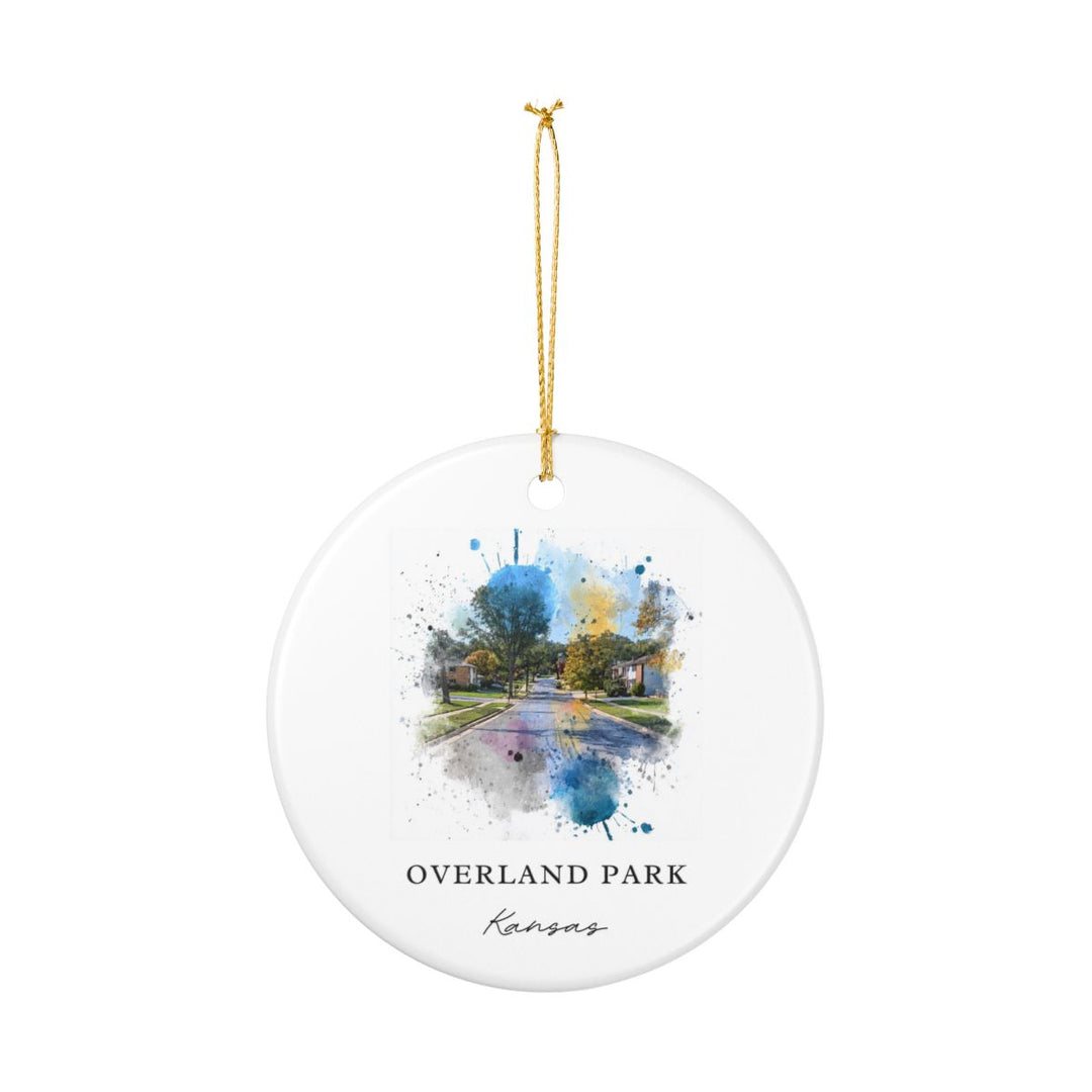 Overland Park Kansas USA Ornament: Unique Overland Park Souvenir, Overland Park Kansas Xmas Decor, and Authentic Overland Park Gift