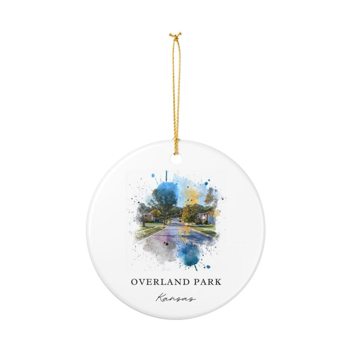 Overland Park Kansas USA Ornament: Unique Overland Park Souvenir, Overland Park Kansas Xmas Decor, and Authentic Overland Park Gift