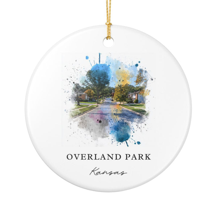 Overland Park Kansas USA Ornament: Unique Overland Park Souvenir, Overland Park Kansas Xmas Decor, and Authentic Overland Park Gift