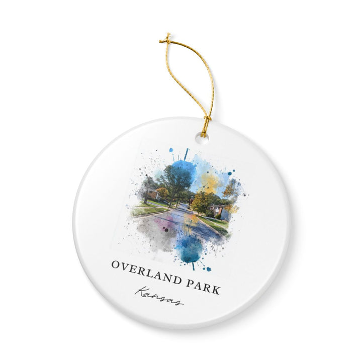 Overland Park Kansas USA Ornament: Unique Overland Park Souvenir, Overland Park Kansas Xmas Decor, and Authentic Overland Park Gift