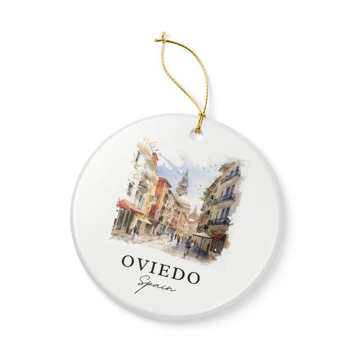 Oviedo Spain Ornament: Unique Oviedo Souvenir, Oviedo Spain Xmas Decor, and Authentic Oviedo Gift
