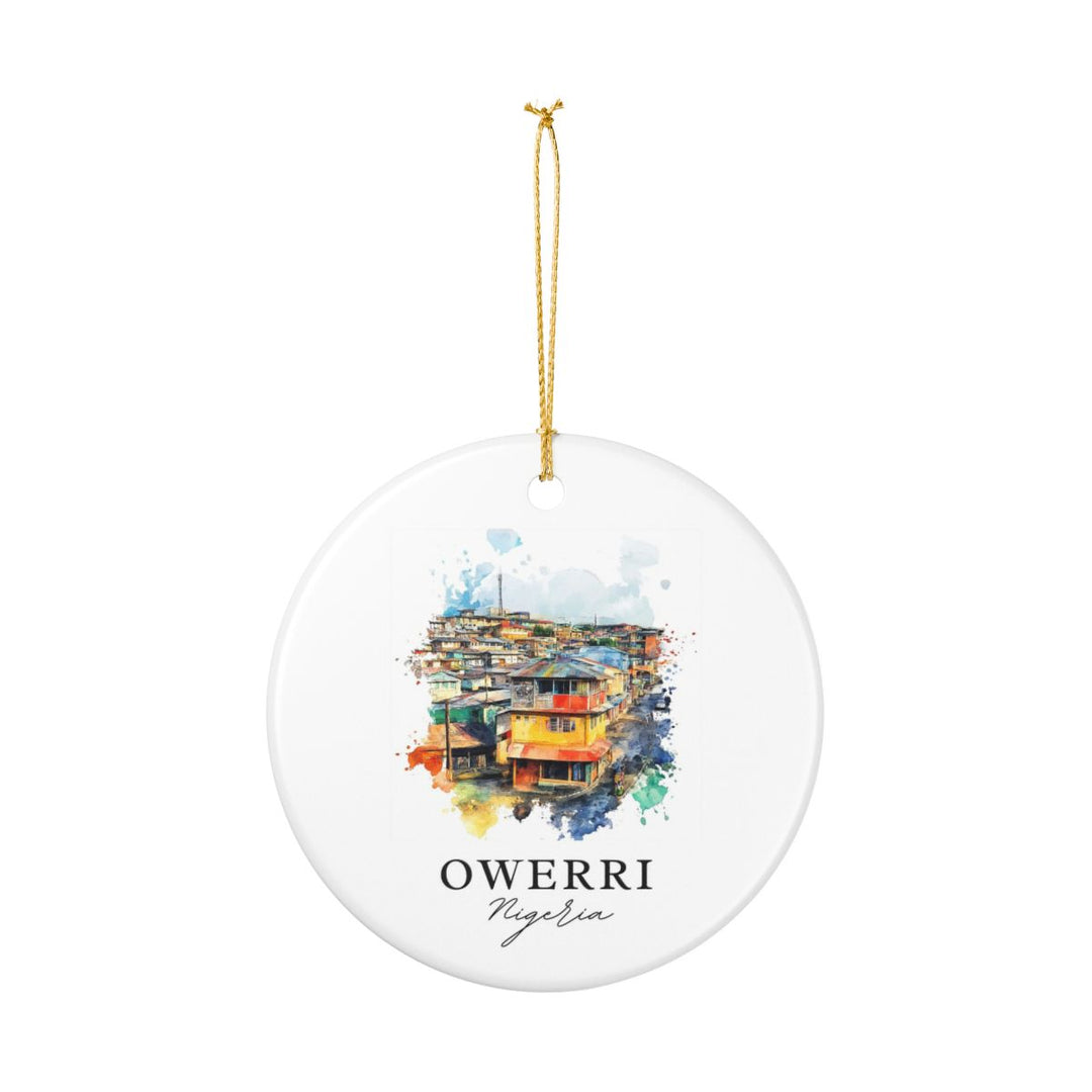 Owerri Nigeria Ornament: Unique Owerri Nigeria Souvenir, Owerri Nigeria Xmas Decor, and Authentic Owerri Nigeria Gift