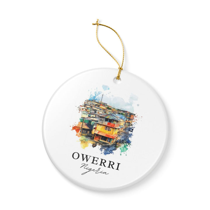 Owerri Nigeria Ornament: Unique Owerri Nigeria Souvenir, Owerri Nigeria Xmas Decor, and Authentic Owerri Nigeria Gift