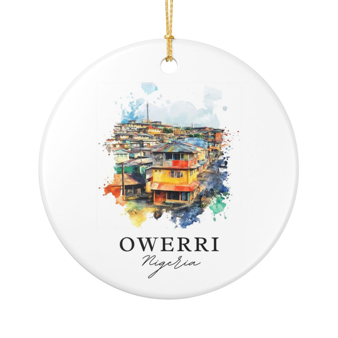 Owerri Nigeria Ornament: Unique Owerri Nigeria Souvenir, Owerri Nigeria Xmas Decor, and Authentic Owerri Nigeria Gift