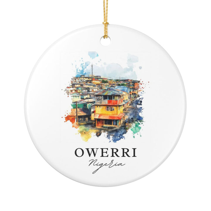 Owerri Nigeria Ornament: Unique Owerri Nigeria Souvenir, Owerri Nigeria Xmas Decor, and Authentic Owerri Nigeria Gift