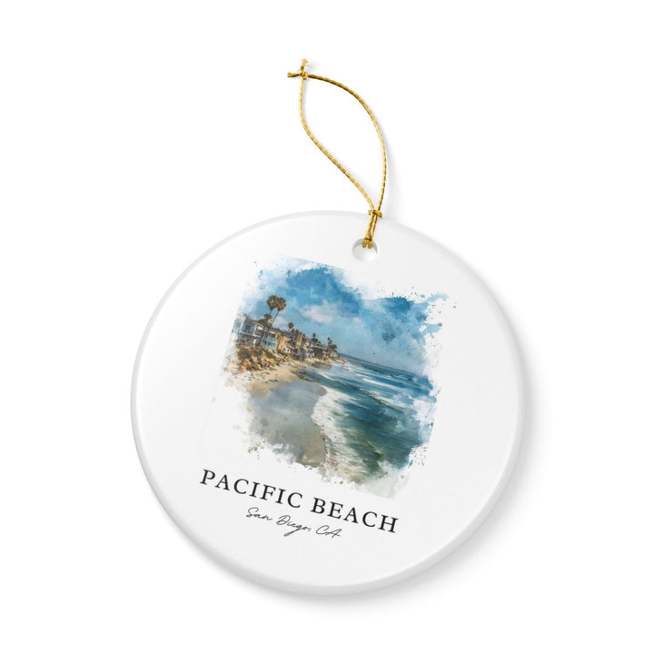 Pacific Beach San Diego CA Ornament: Unique Pacific Beach San Diego Souvenir, Pacific Beach San Diego California Xmas Decor
