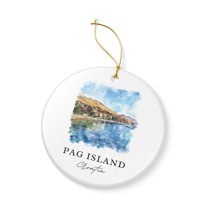 Pag Island Croatia Ornament: Unique Pag Island Souvenir, Pag Island Croatia Xmas Decor, and Authentic Pag Island Gift