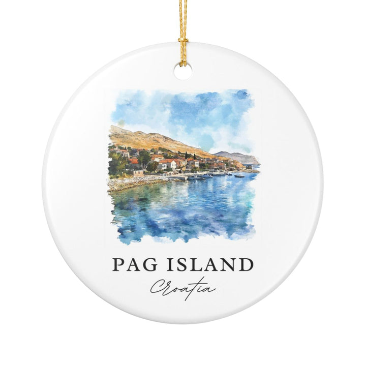 Pag Island Croatia Ornament: Unique Pag Island Souvenir, Pag Island Croatia Xmas Decor, and Authentic Pag Island Gift