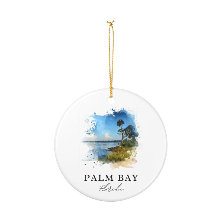 Palm Bay Florida Ornament: Unique Palm Bay Souvenir, Palm Bay Florida Xmas Decor, and Authentic Palm Bay Gift