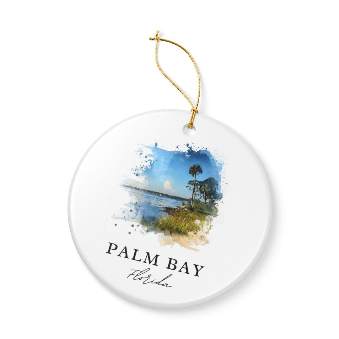 Palm Bay Florida Ornament: Unique Palm Bay Souvenir, Palm Bay Florida Xmas Decor, and Authentic Palm Bay Gift