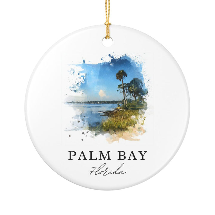Palm Bay Florida Ornament: Unique Palm Bay Souvenir, Palm Bay Florida Xmas Decor, and Authentic Palm Bay Gift