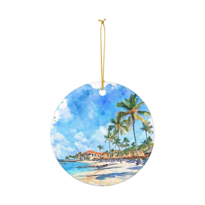 Palm Beach Aruba Ornament: Unique Palm Beach Souvenir, Palm Beach Aruba Xmas Decor, and Authentic Palm Beach Gift