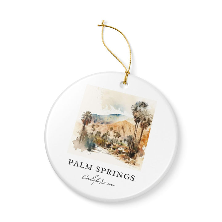 Palm Springs California Ornament: Unique Palm Springs Souvenir, Palm Springs California Xmas Decor, and Authentic Palm Springs Gift