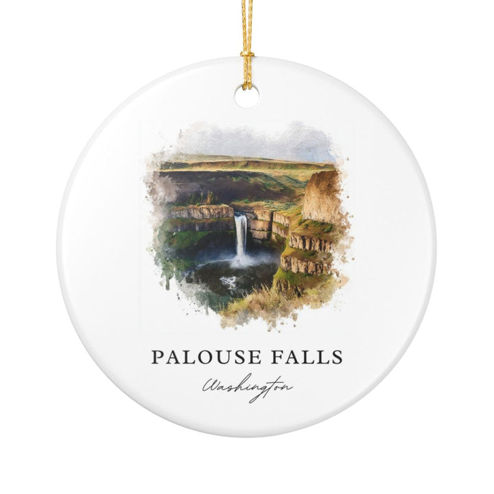 Palouse Falls Washington USA Ornament: Unique Palouse Falls Souvenir, Palouse Falls Washington Xmas Decor, and Authentic Palouse Falls Gift
