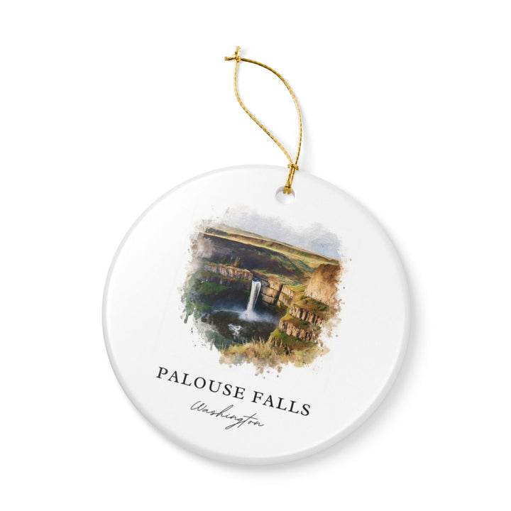 Palouse Falls Washington USA Ornament: Unique Palouse Falls Souvenir, Palouse Falls Washington Xmas Decor, and Authentic Palouse Falls Gift