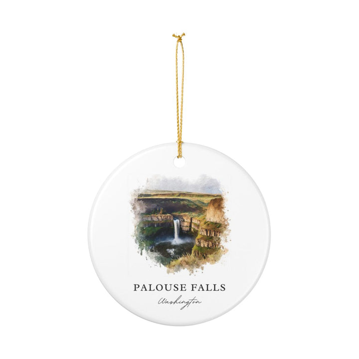 Palouse Falls Washington USA Ornament: Unique Palouse Falls Souvenir, Palouse Falls Washington Xmas Decor, and Authentic Palouse Falls Gift