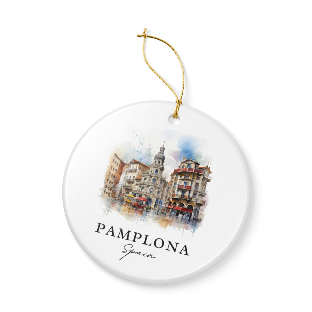 Pamplona Spain Ornament: Unique Pamplona Souvenir, Pamplona Spain Xmas Decor, and Authentic Pamplona Gift