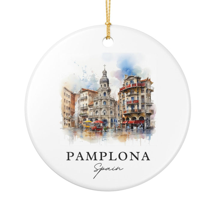 Pamplona Spain Ornament: Unique Pamplona Souvenir, Pamplona Spain Xmas Decor, and Authentic Pamplona Gift