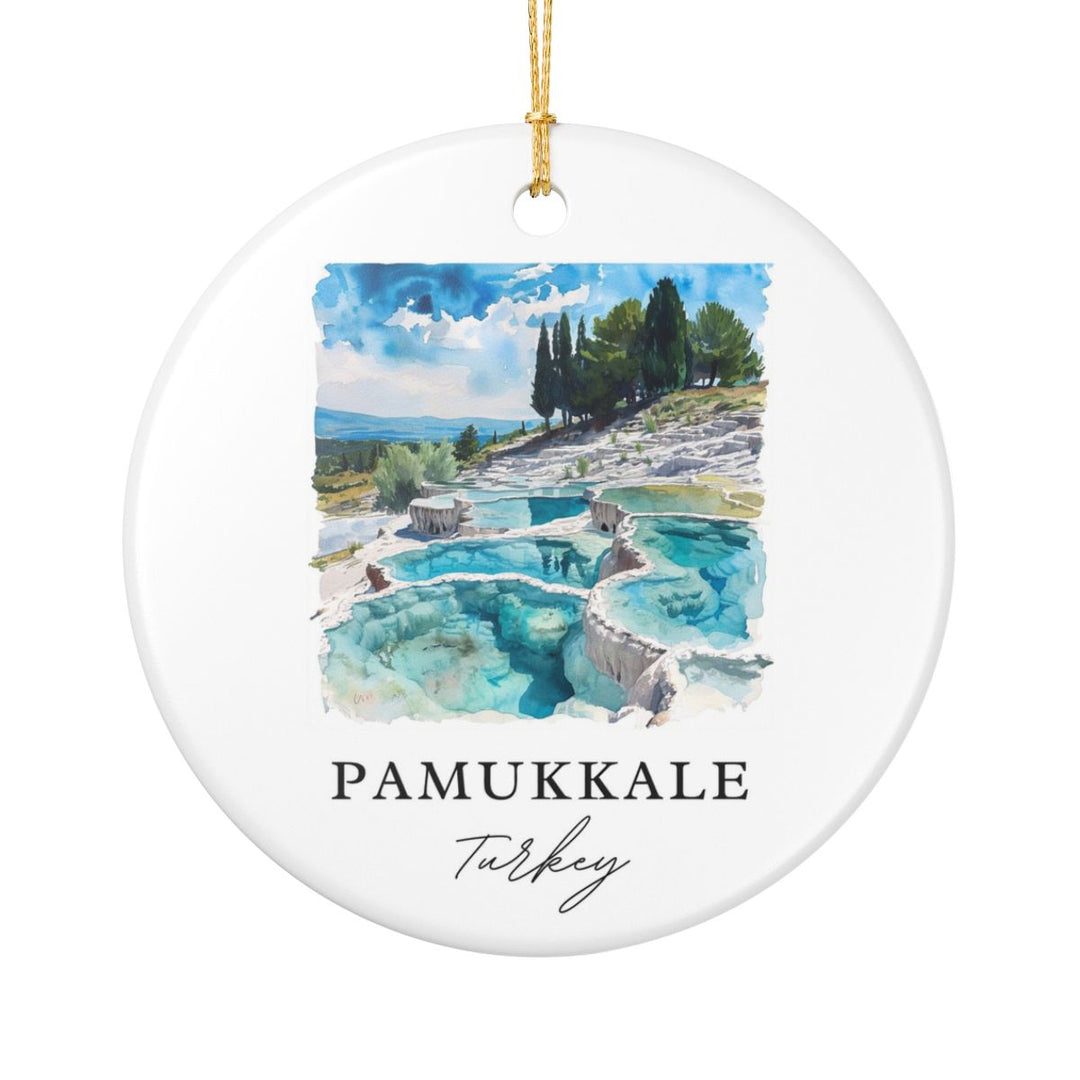 Pamukkale Turkey Ornament: Unique Pamukkale Souvenir, Pamukkale Turkey Xmas Decor, and Authentic Pamukkale Gift