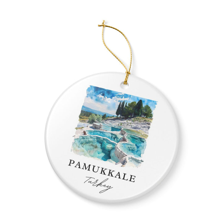 Pamukkale Turkey Ornament: Unique Pamukkale Souvenir, Pamukkale Turkey Xmas Decor, and Authentic Pamukkale Gift