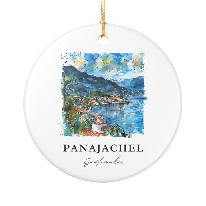 Panajchel Guatemala Ornament: Unique Panajchel Guatemala Souvenir, Panajchel Guatemala Xmas Decor, and Authentic Panajchel Guatemala Gift