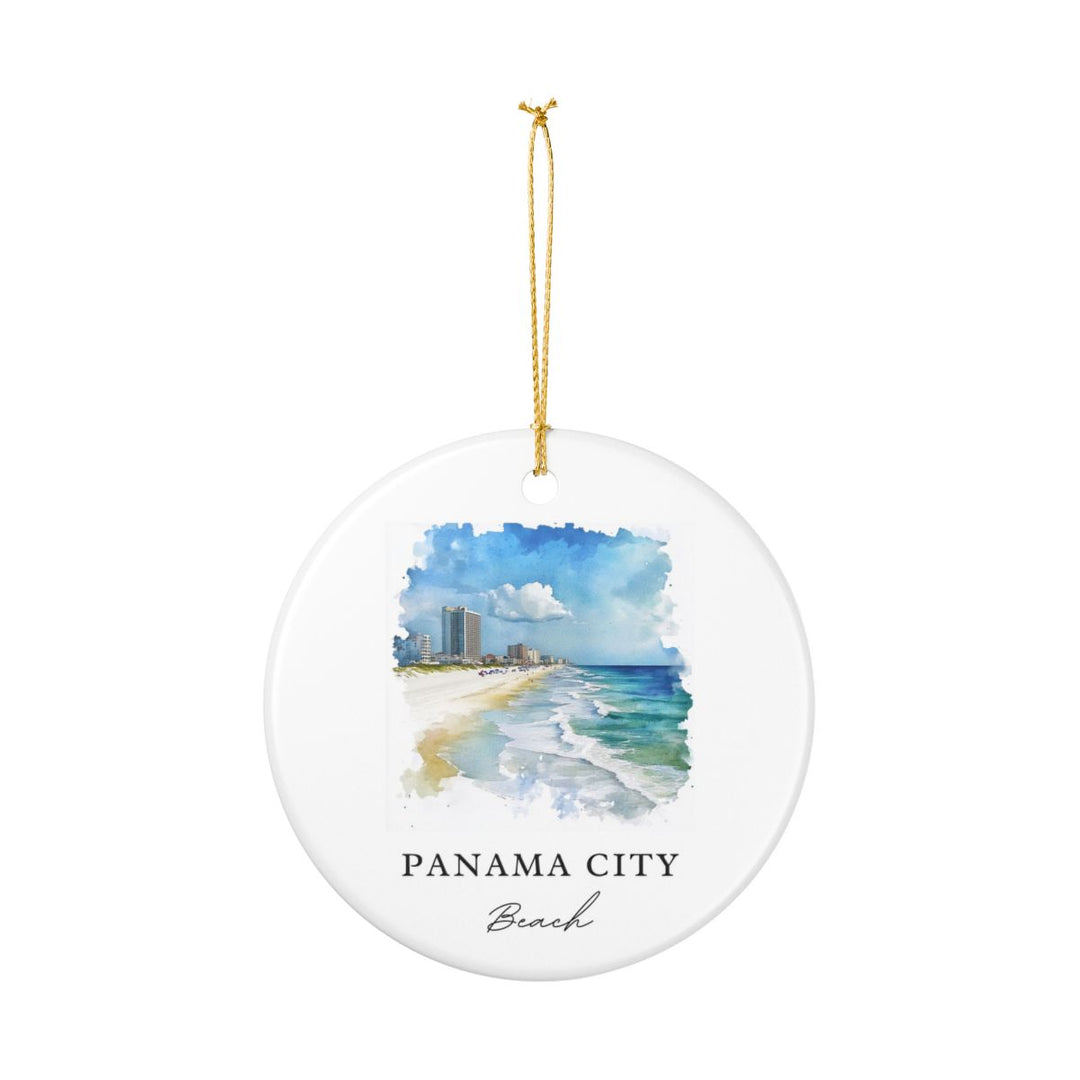 Panama City Beach Florida USA Ornament: Unique Panama City Beach Souvenir, Panama City Beach Florida Xmas Decor, and Authentic Panama City Beach Gift