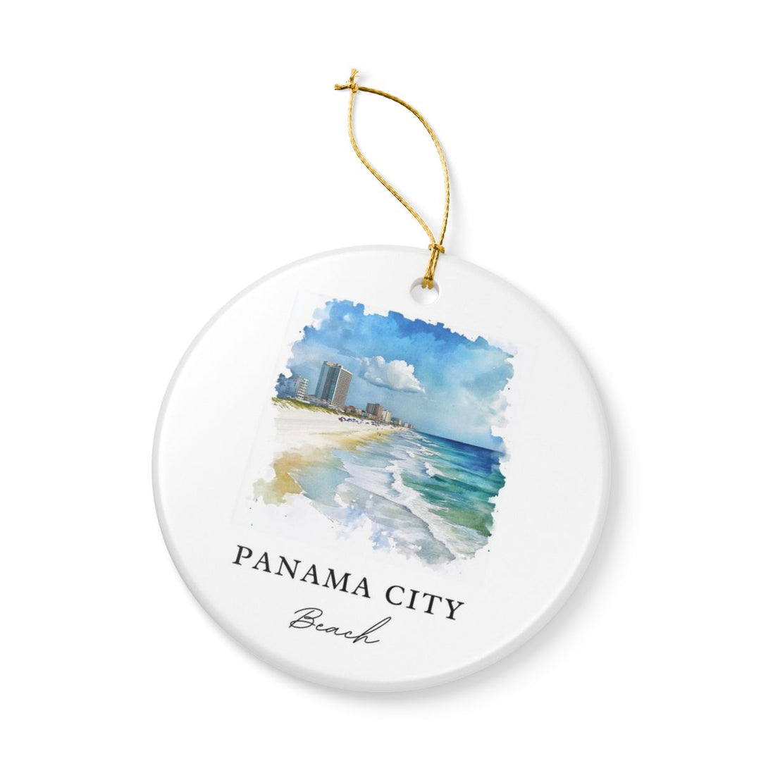 Panama City Beach Florida USA Ornament: Unique Panama City Beach Souvenir, Panama City Beach Florida Xmas Decor, and Authentic Panama City Beach Gift