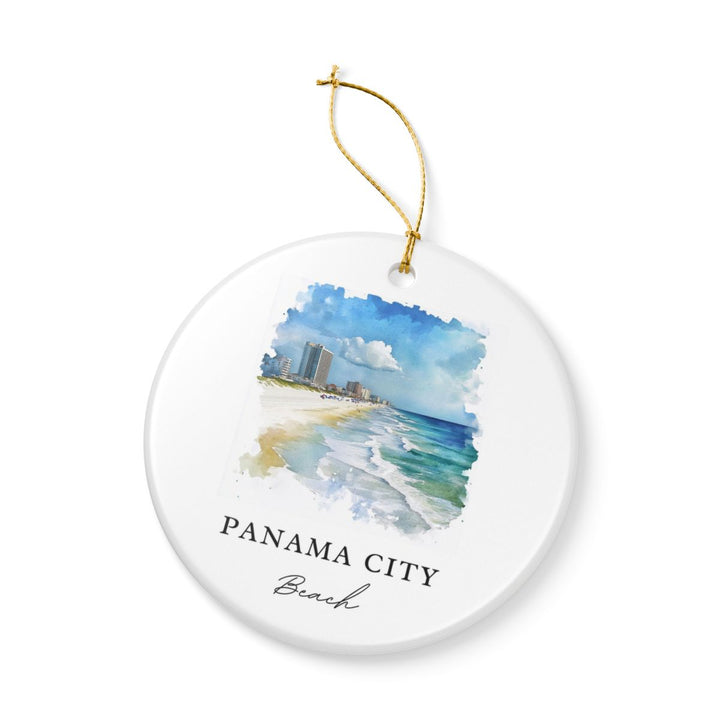 Panama City Beach Florida USA Ornament: Unique Panama City Beach Souvenir, Panama City Beach Florida Xmas Decor, and Authentic Panama City Beach Gift