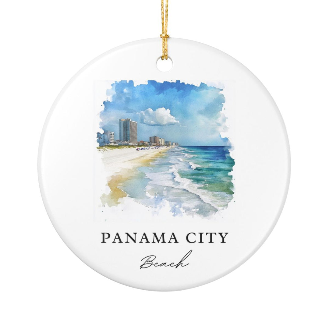 Panama City Beach Florida USA Ornament: Unique Panama City Beach Souvenir, Panama City Beach Florida Xmas Decor, and Authentic Panama City Beach Gift