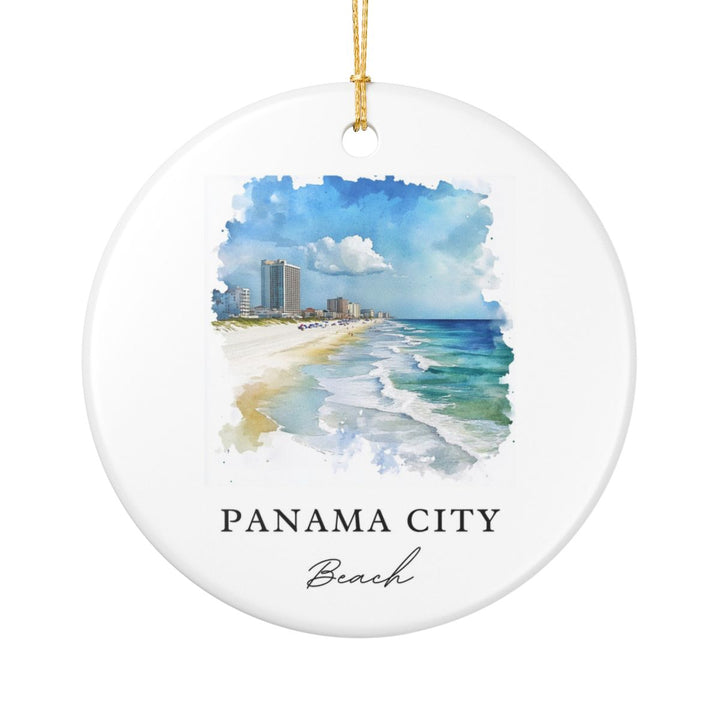 Panama City Beach Florida USA Ornament: Unique Panama City Beach Souvenir, Panama City Beach Florida Xmas Decor, and Authentic Panama City Beach Gift