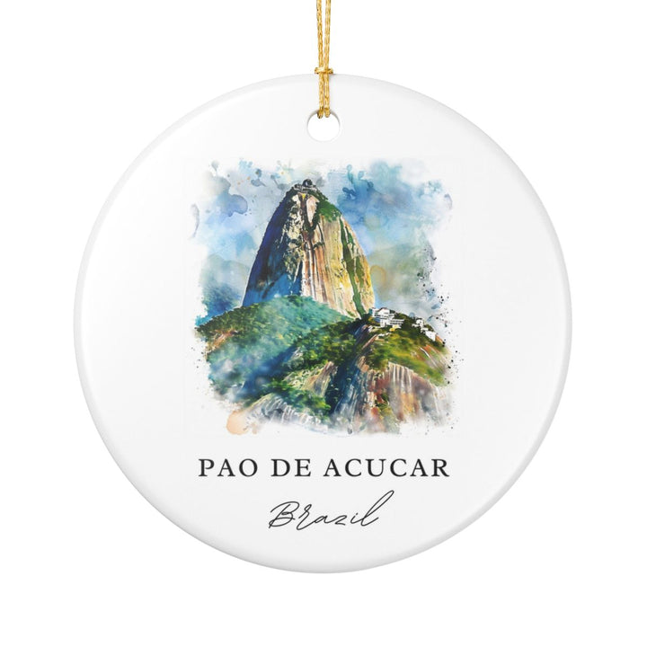 Pao de Acucar Brazil Ornament: Unique Pao de Acucar Souvenir, Pao de Acucar Brazil Xmas Decor, and Authentic Pao de Acucar Gift