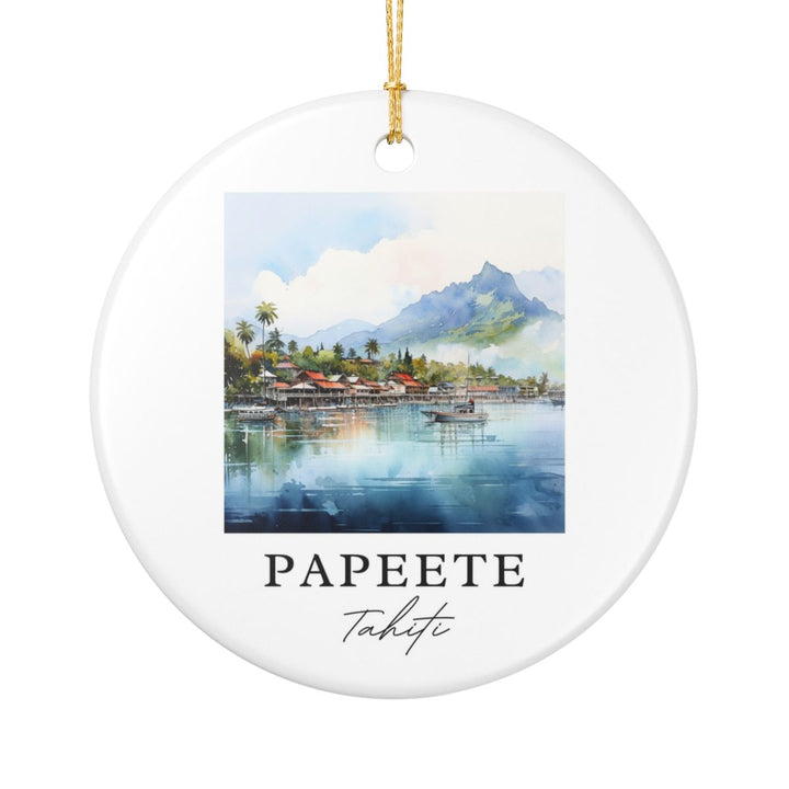 Papeete French Polynesia Ornament: Unique Papeete French Polynesia Souvenir, Papeete French Polynesia Xmas Decor, and Authentic Papeete French Polynesia Gift