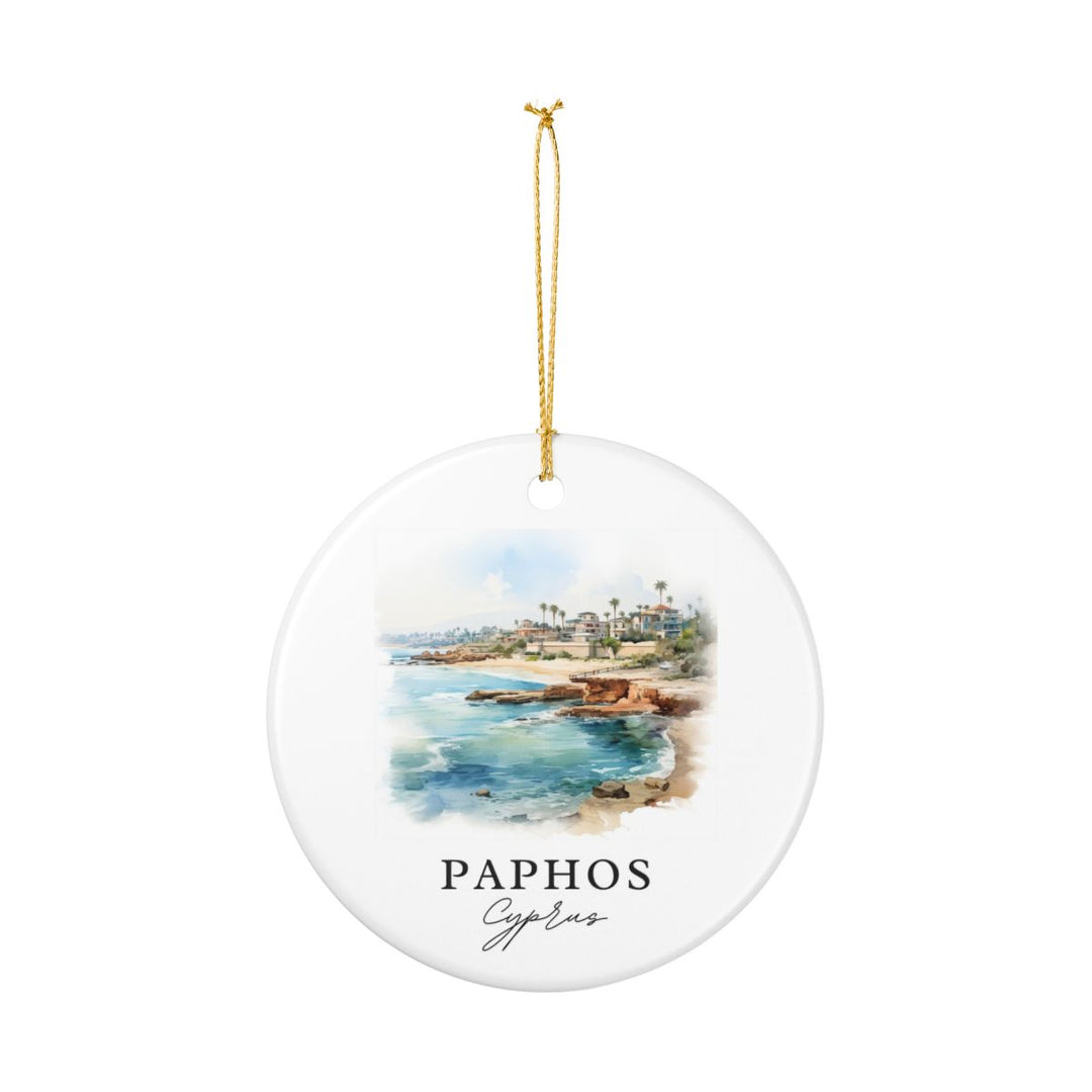 Paphos Cyprus Ornament: Unique Paphos Souvenir, Paphos Cyprus Xmas Decor, and Authentic Paphos Gift