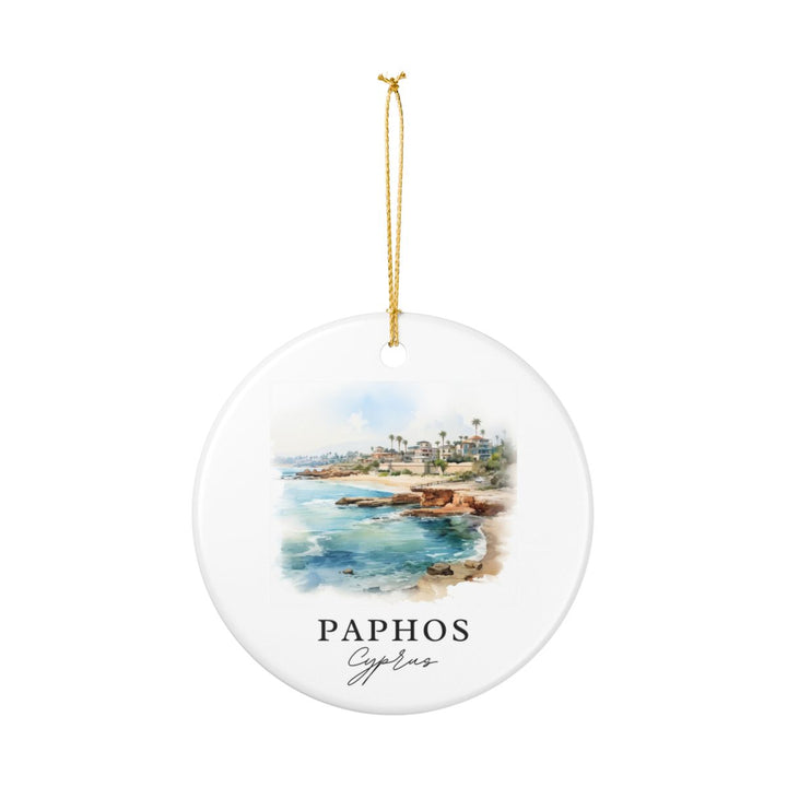 Paphos Cyprus Ornament: Unique Paphos Souvenir, Paphos Cyprus Xmas Decor, and Authentic Paphos Gift
