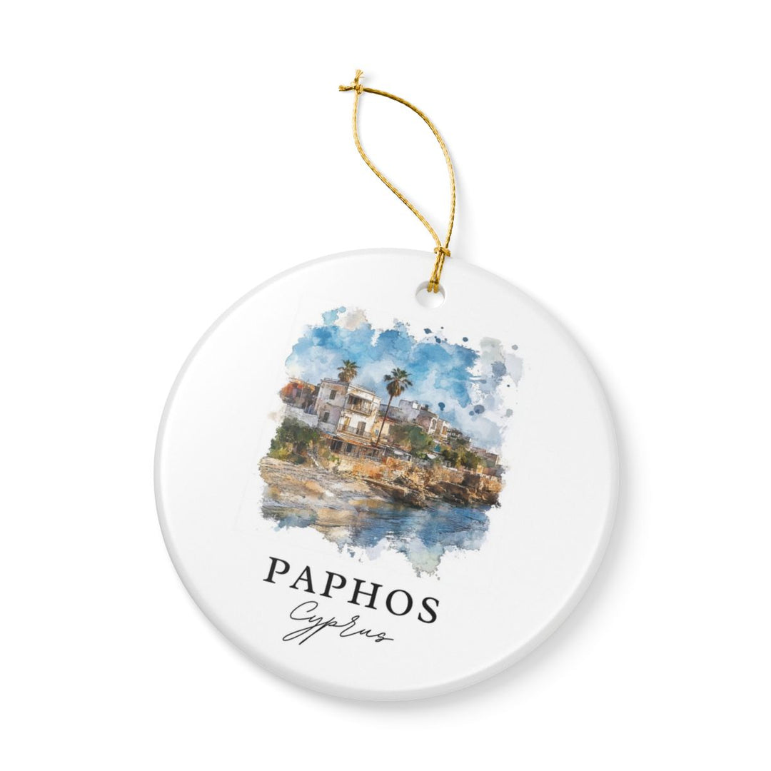 Paphos Cyprus Ornament: Unique Paphos Souvenir, Paphos Cyprus Xmas Decor, and Authentic Paphos Gift