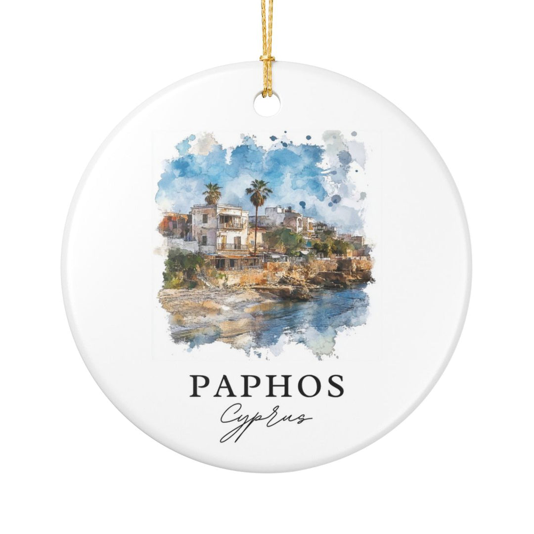 Paphos Cyprus Ornament: Unique Paphos Souvenir, Paphos Cyprus Xmas Decor, and Authentic Paphos Gift