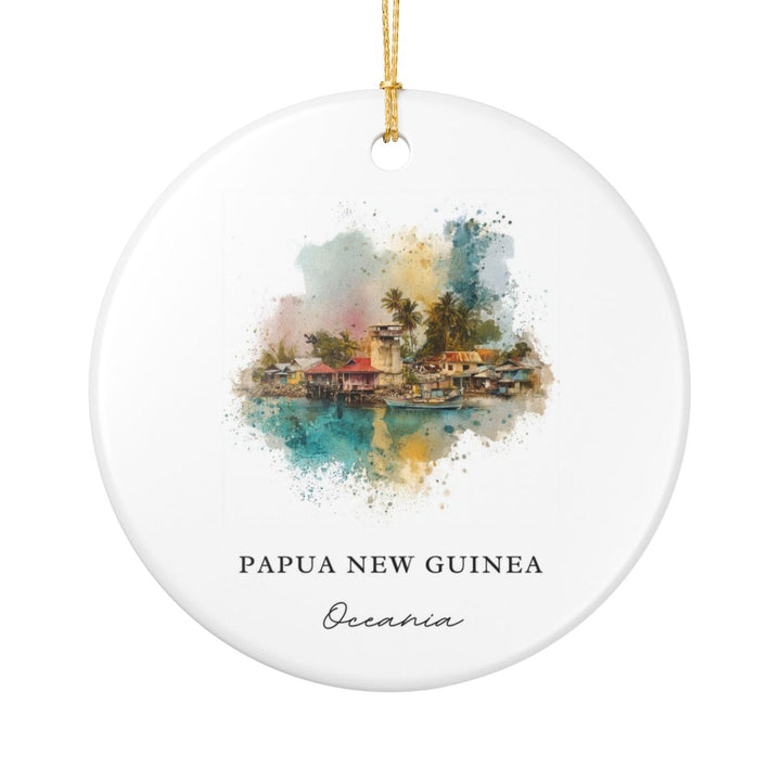Papua New Guinea Ornament: Unique Papua New Guinea Souvenir, Papua New Guinea Xmas Decor, and Authentic Papua New Guinea Gift