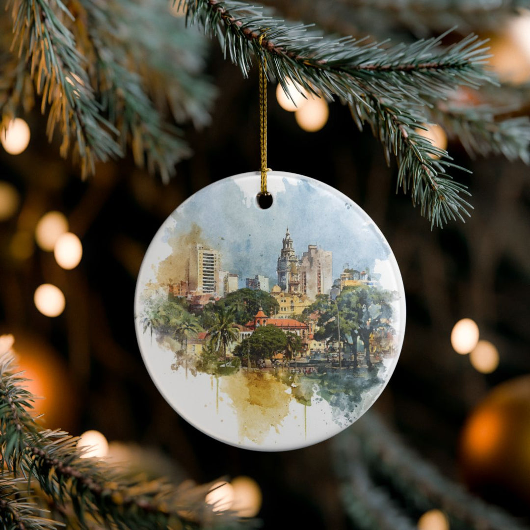 Paraguay South America Ornament: Unique Paraguay South Souvenir, Paraguay South USA Xmas Decor, and Authentic Paraguay South Gift