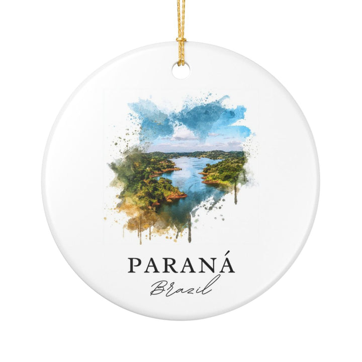 Parana Brazil Ornament: Unique Parana Brazil Souvenir, Parana Brazil Xmas Decor, and Authentic Parana Brazil Gift