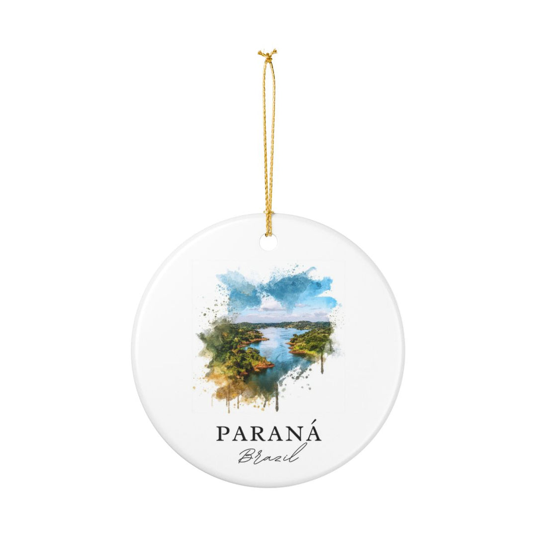Parana Brazil Ornament: Unique Parana Brazil Souvenir, Parana Brazil Xmas Decor, and Authentic Parana Brazil Gift