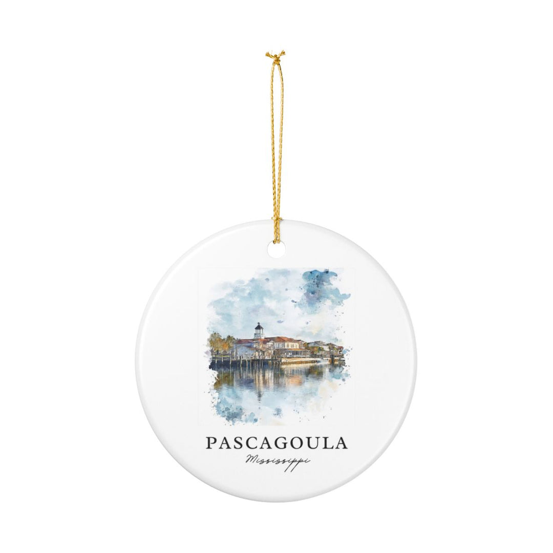 Pascagoula Mississippi Ornament: Unique Pascagoula Souvenir, Pascagoula Mississippi Xmas Decor, and Authentic Pascagoula Gift