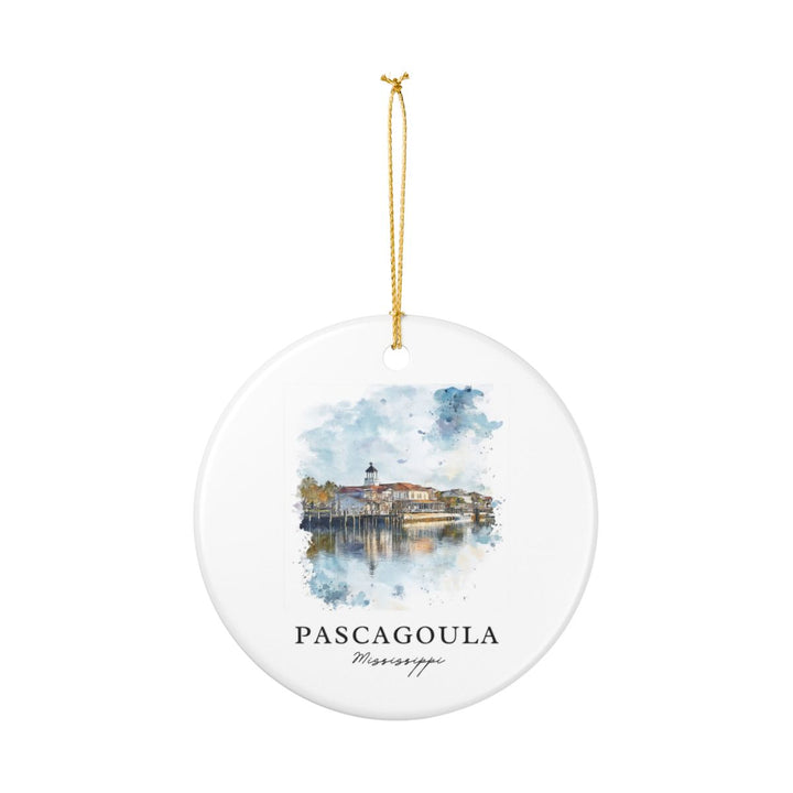 Pascagoula Mississippi Ornament: Unique Pascagoula Souvenir, Pascagoula Mississippi Xmas Decor, and Authentic Pascagoula Gift