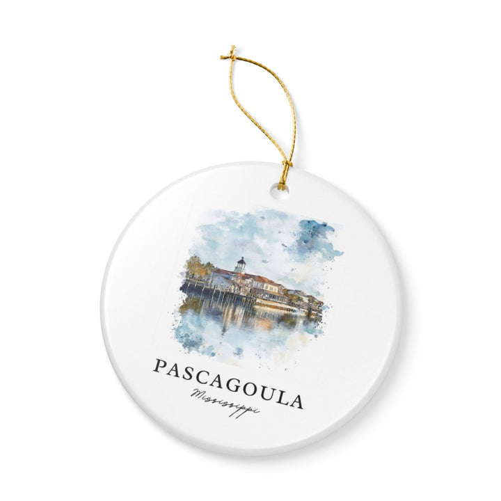 Pascagoula Mississippi Ornament: Unique Pascagoula Souvenir, Pascagoula Mississippi Xmas Decor, and Authentic Pascagoula Gift